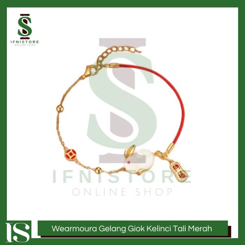 Wearmoura Gelang Giok Kelinci Tali Merah Titanium Perhiasan Bracelets | Aksesoris Gelang | Gelang Gi