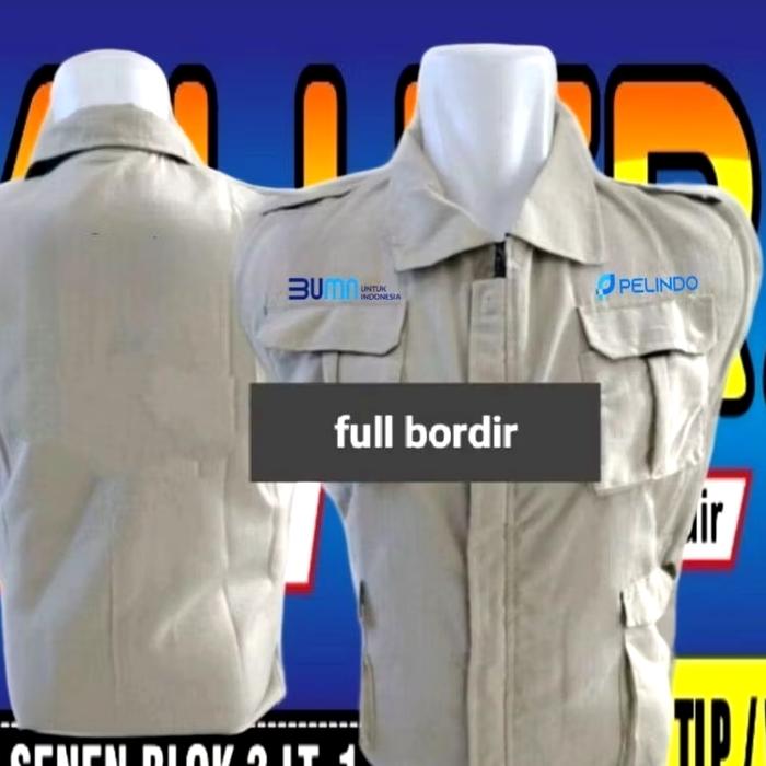 full bordir rompi Pelindo rompi kerja Pelindo rompi BUMN Pelindo rompi kerja BUMN Pelindo rompi Peli
