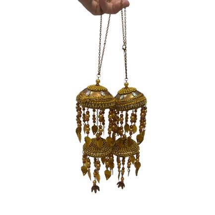 Kalira India Gelang Gantung Jhum Ka Gold Emas Handmade Sepasang