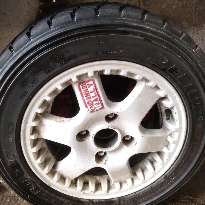 Velg R14 x 114 Enkei rally komplit dop nya