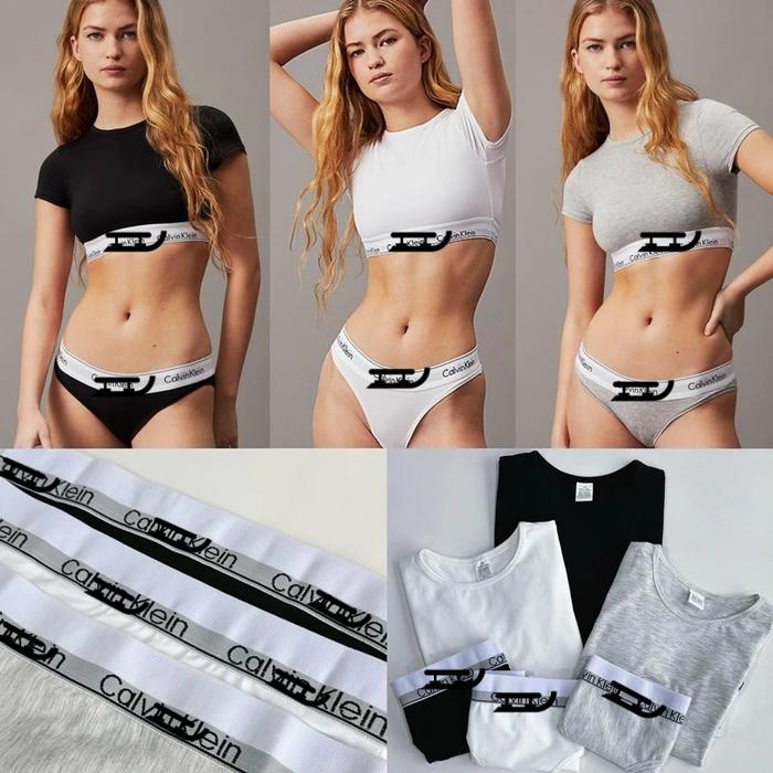 Crop Top Set Original T-shirt Crop Top + Panties set - CN