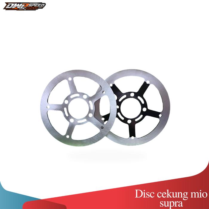 Disc cekung buta lubang 4 mio dan wave 220mm + breket