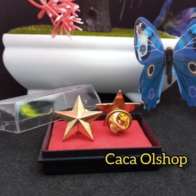 Pin Bintang Untuk Kerah Baju Topi Peci