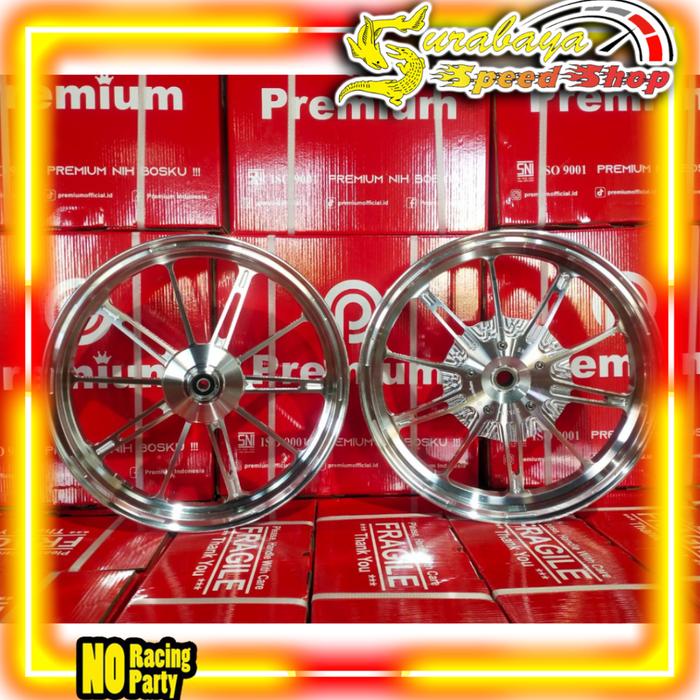 Premium Velg Tipe VD P10 Palang 10 Mio M3 Mio Z Fino125 All New Soul GT X-Ride12 Xeon Ukuran 185 / 2
