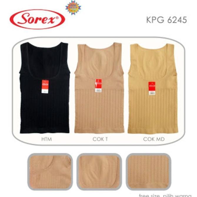 Pressbody korset tanktop body, FreeSize Sorex 6245