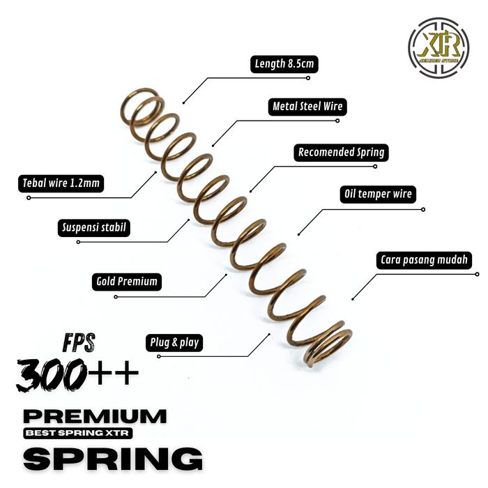 SPRING XTR Q1 Q11 Q2 Q9 Q3 C10 PER PEGAS PISTON GOLD PREMIUM OD 12mm 8cm & 8.5cm