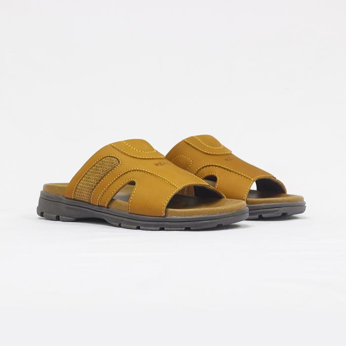 Rohde Men 6809 Sandal Pria Warna Cokelat Dan Hitam Original Kulit Asli