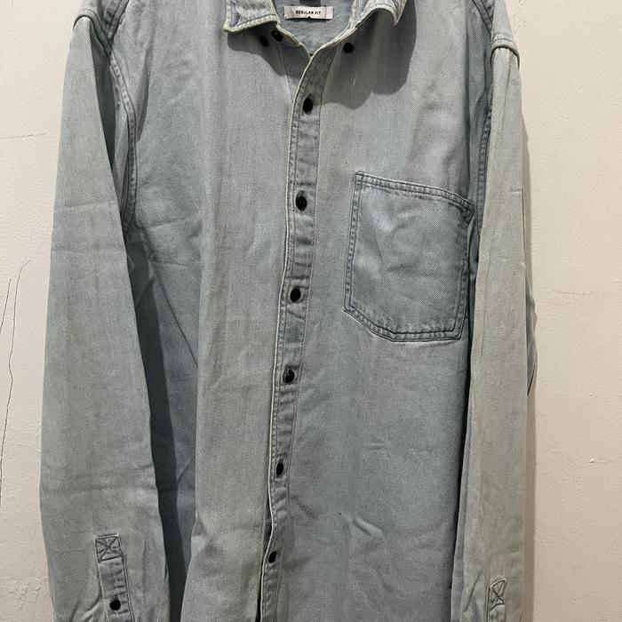 Preloved Kemeja Denim Jeans Tebal Pull Bear XL