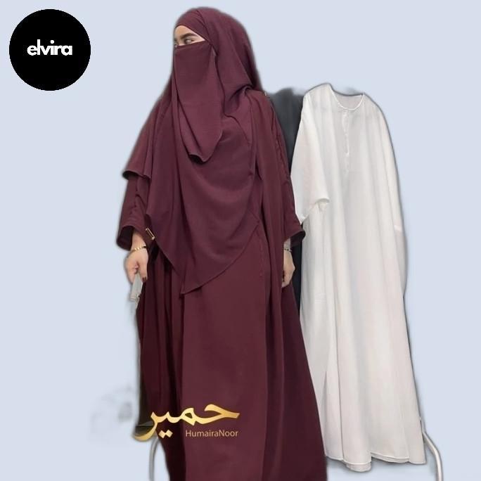 gamis abaya syari jumbo putih