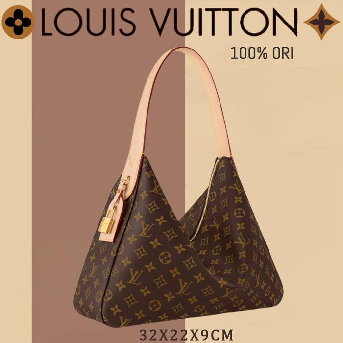 【100% ОRl/Box + dust bag】LV Louis Vuitton Slouchy handbag Shoulder Bags wanita/tas wanita Top Handle