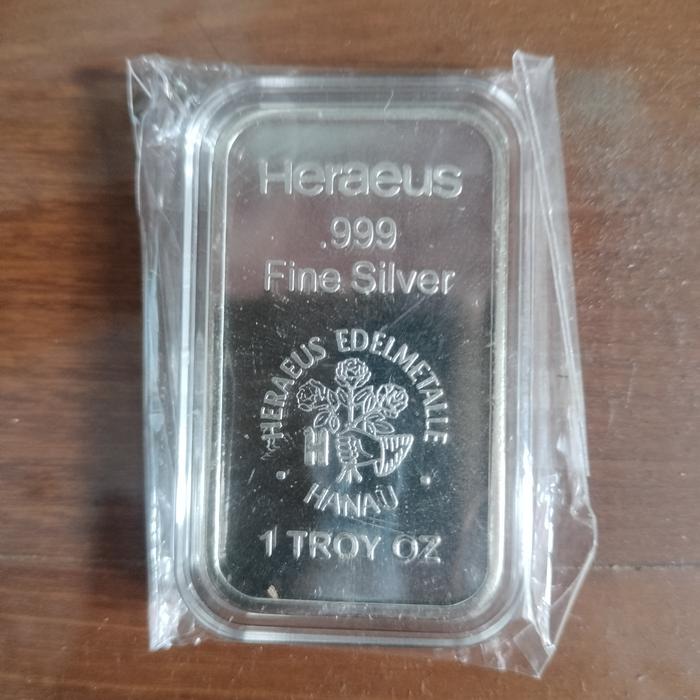 Silver Heraeus 1 Troy OZ (Fine Silver) ORIGINAL