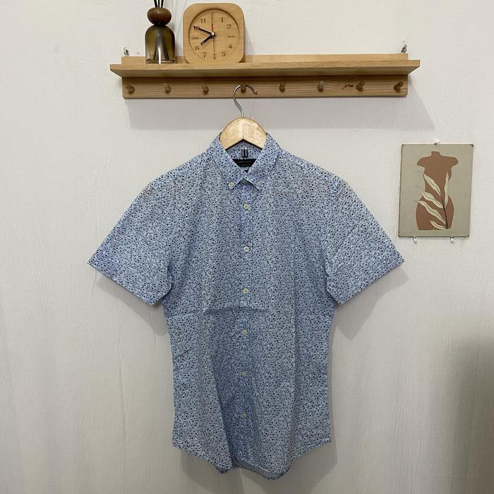 Kemeja pendek pria zara man original motif size S
