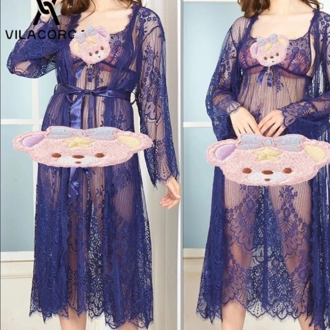 lingerie set kimono gstring tipis transparan sexy up jumbo