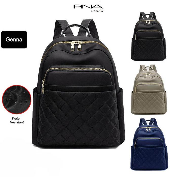 Readyy Peonia PNA GENNA Water Resistant Ransel Tas Wanita Punggung Kantor Kerja Sekolah Kuliah Outdo
