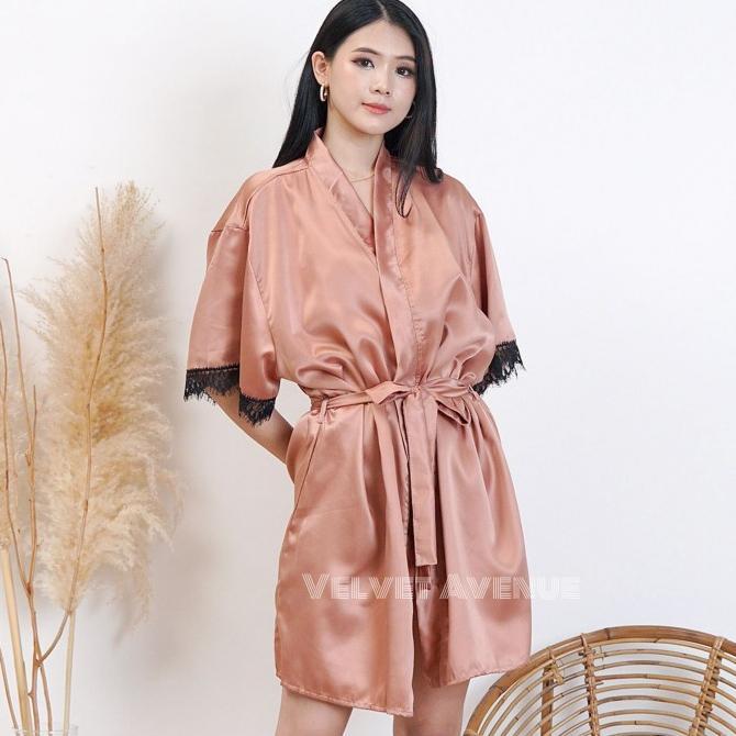 Kimono Wanita Carol Lingerie Sexy Kimono Seksi Renang Baju Tidur Cewek Murah