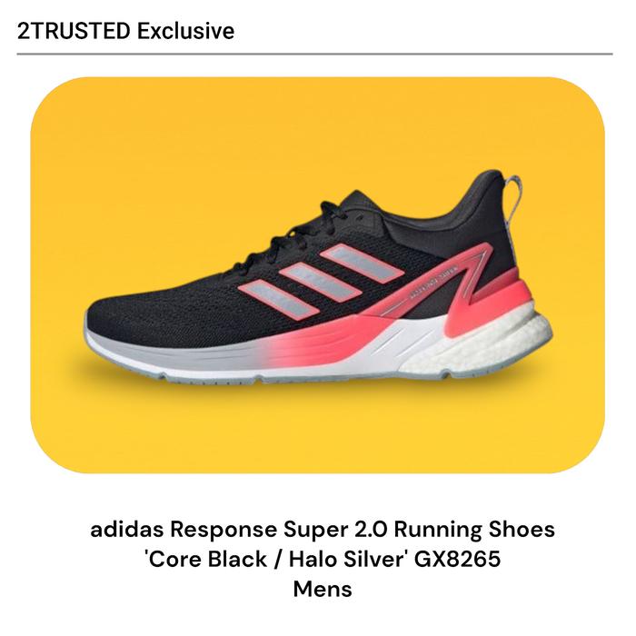 adidas Response Super 2.0 Running Shoes 'Core Black / Halo Silver' GX8265 Mens