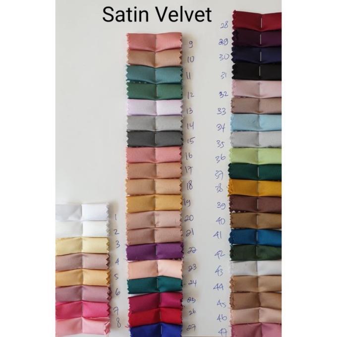 [COD] Kain Satin Sateen Velvet Silk Premium By Bintang Textile Bahan Dress|Dalaman Bridesmaid|Baju M