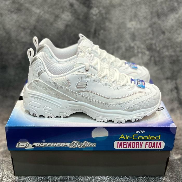 Skechers D'lites Finest Pick White Women’s Shoes Original 150038WHT