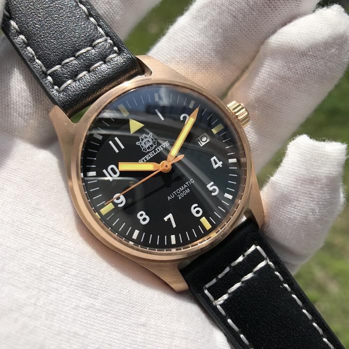 STEELDIVE Bronze (Perunggu) Pilot Watch Not Seiko Casio Alba Citizen Orient