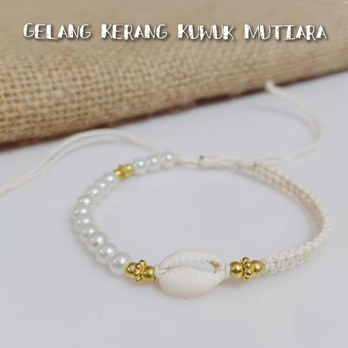 Gelang Kerang Kuwuk Rajut Premium