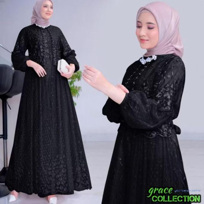 BEST SELLER GRAC3COLL 2025 GAMIS DEWASA & ANAK REMAJA SAABIRA SIZE M (10-15TAHUN) - XXXL / GAMIS BUS