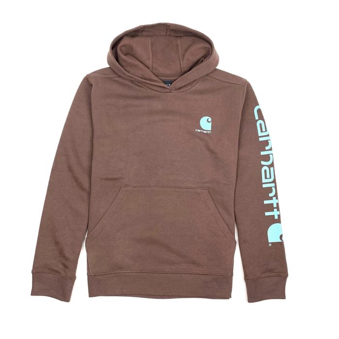 hoodie pria CARHARTT Knit Long Sleeve Hoodneck Sweatshirt - med brown