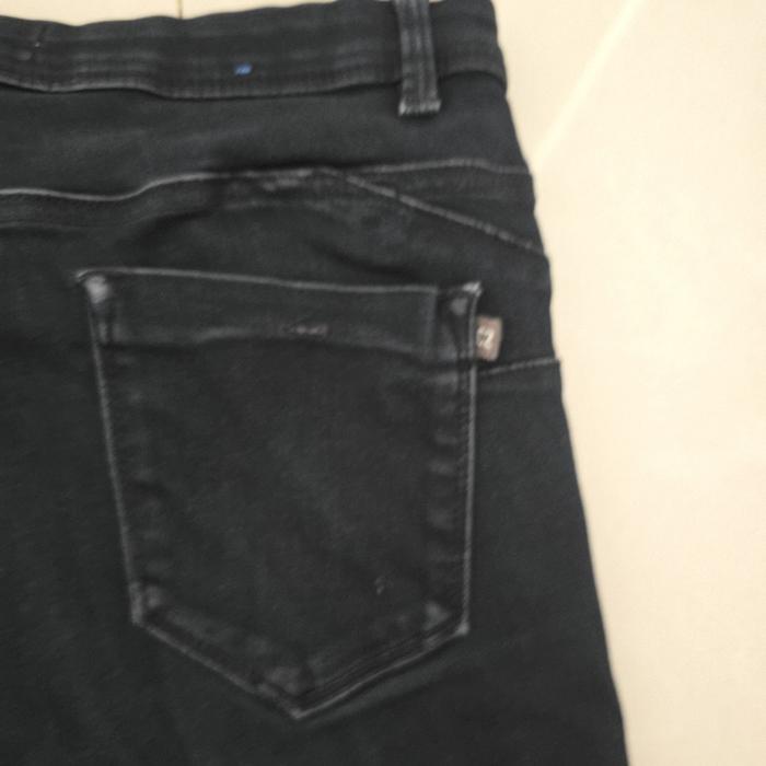 Celana panjang hitam JEANS C2 REFINED DENIM Straight Cut wanita remaja cewe