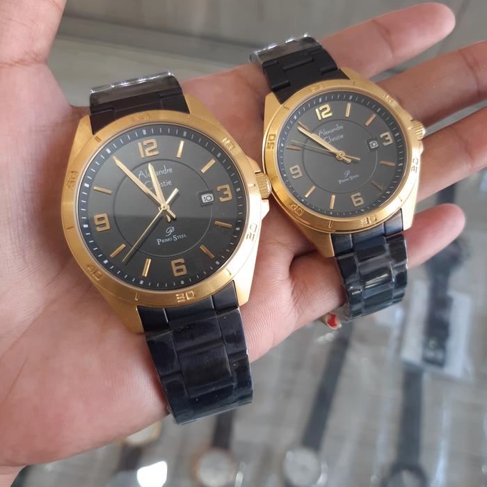 Jam Tangan Couple Alexandre Christie AC 1016 MD LD ORIGINAL