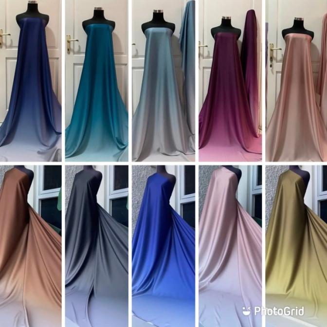 Kain Bahan Armani Silk Premium / Bahan Ombre Gradasi / Bahan Armani Gradasi / Bahan Gradasi