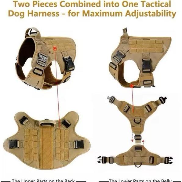 Siap Kirim K9 Military Tactical Vest Dog Harness Rompi Militer Anjing Besar Kuat