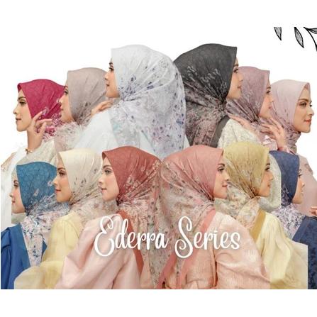 § HIJAB SEGIEMPAT MOTIF EDDERA SERIES TERBARU VOAL PREMIUM