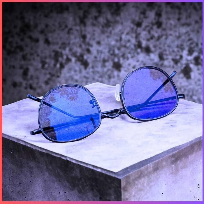 Readyy Kacamata Minus Bluecromic Photocromic Pria Wanita Korea Oval Titanium Optik Asli Ori Terlaris