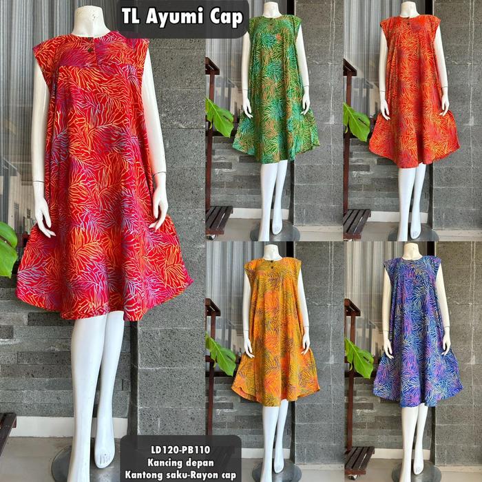 Daster Batik Wanita Tanpa Lengan Cap Asli Solo Rayon Ternyaman Awet