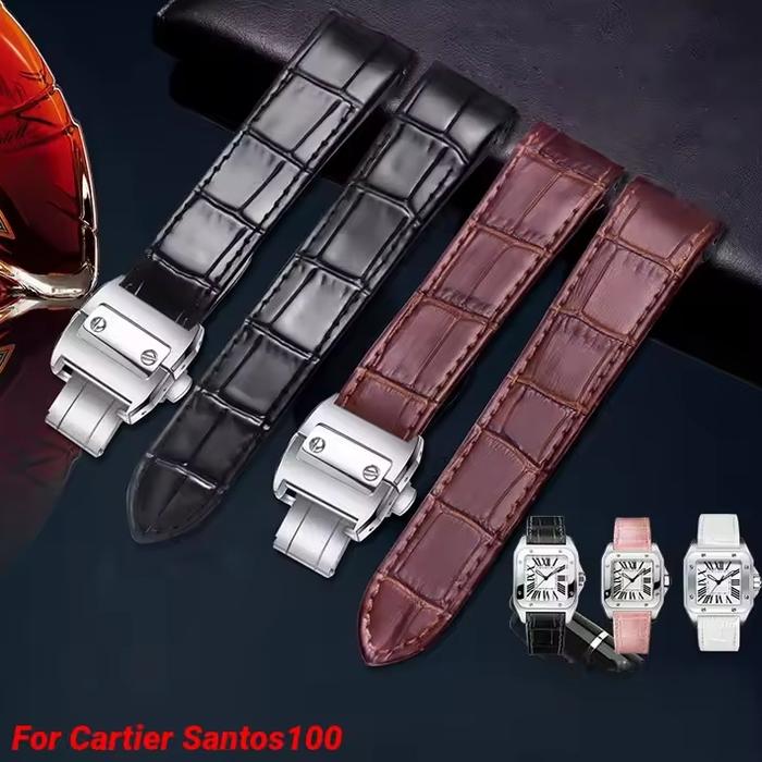 TALI JAM TANGAN CARTIER SANTOS 20MM 23MM PLUS BUCKLE