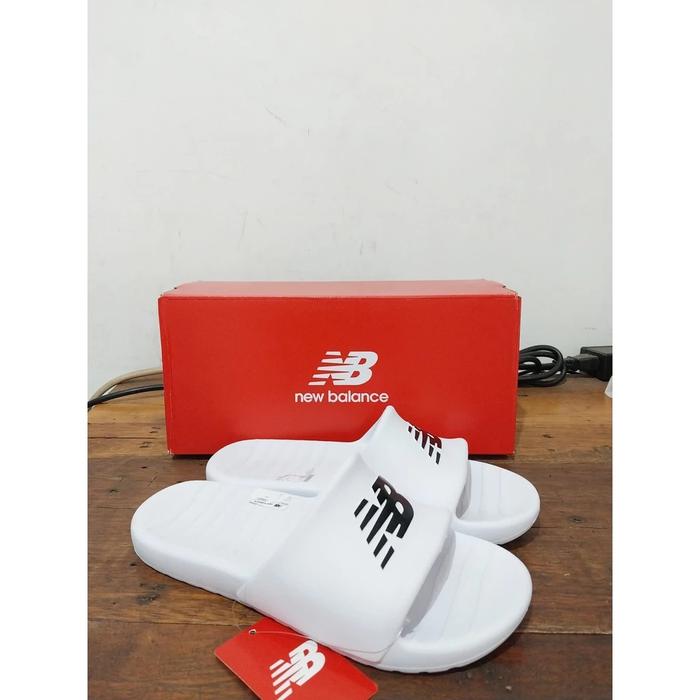 SANDAL NEW BALANCE SLIDE WHITE WOMEN ORIGINAL - SUF100E1