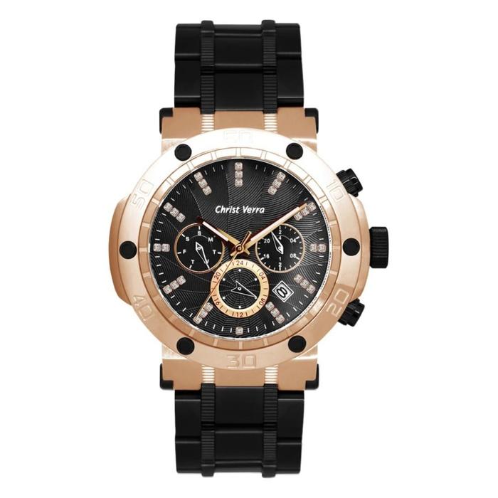 Jam Tangan Pria Christ Verra CV 52283G-18 BLK Original