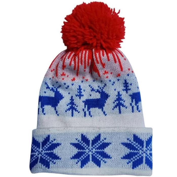 Beanie kerpus kupluk motif Rusa Navajo