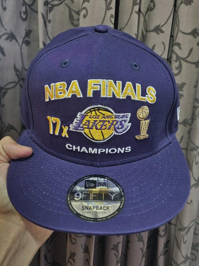 TOPI Snapback New Era LOS ANGELES LAKERS SM 17X NBA Finals Champions Original