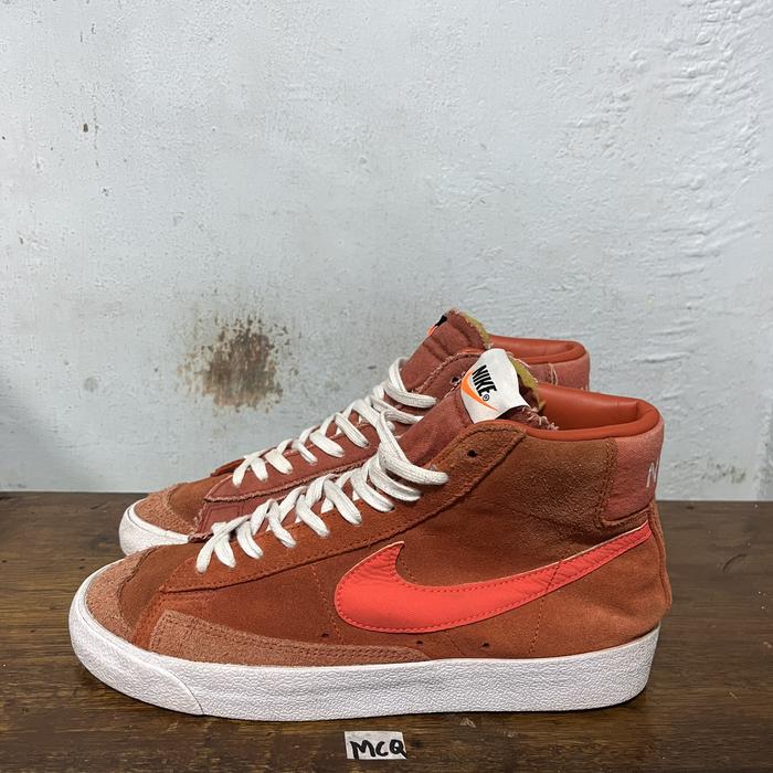 Sepatu second ori nike blazer mid 77 vintage orange crimson size 41
