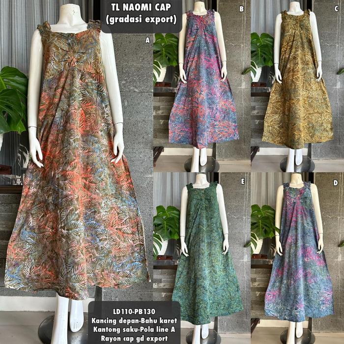Daster Batik Wanita Asli Solo Tanpa Lengan Rayon Ternyaman Motif Susun