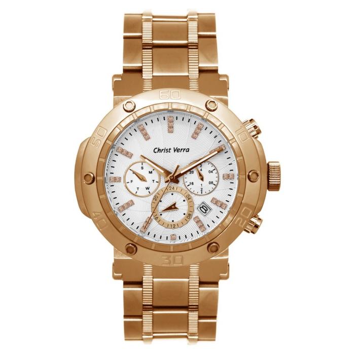 Jam Tangan Pria Christ Verra CV 52283GD-15 SLV Original