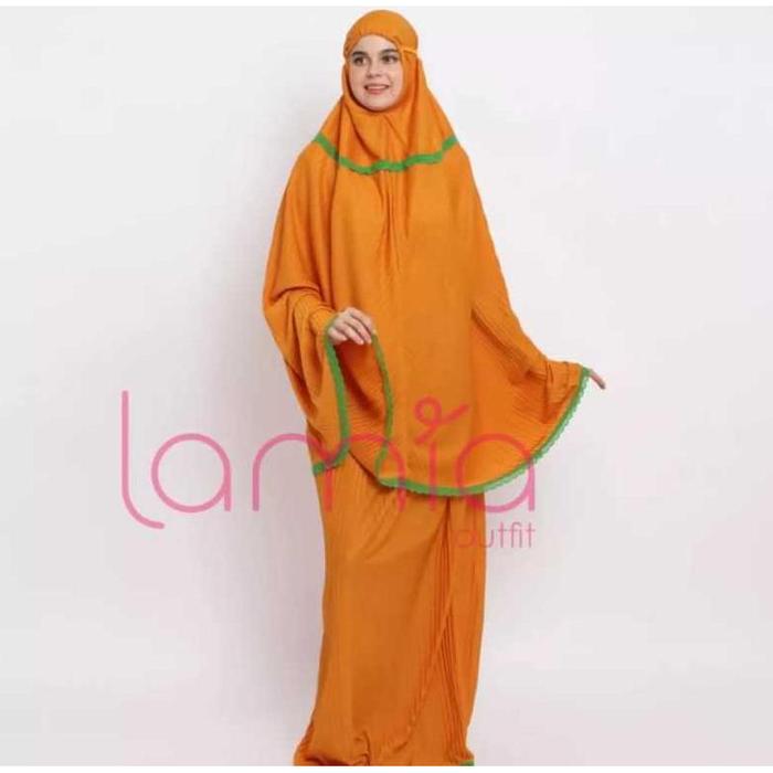 MUKENA PLISKET MUKENA POLOS RENDA KECIL