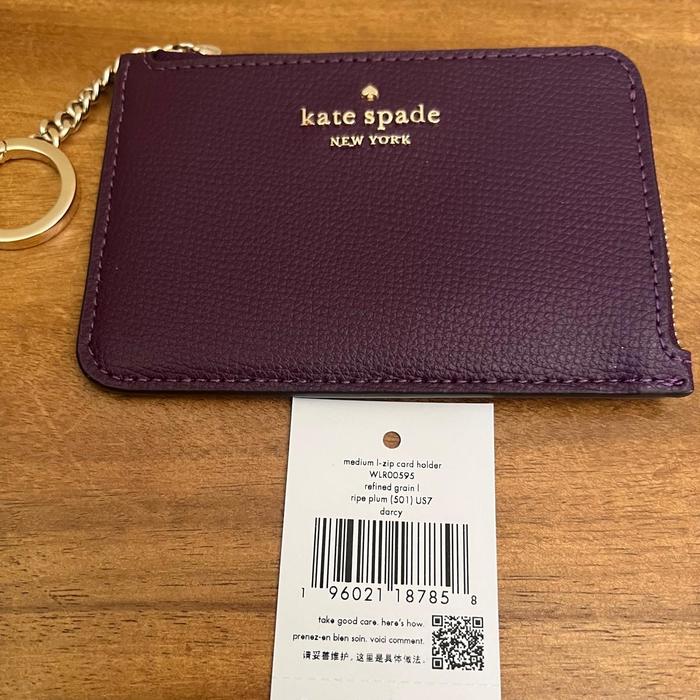 Darcy Medium L Zip Card Case Plum