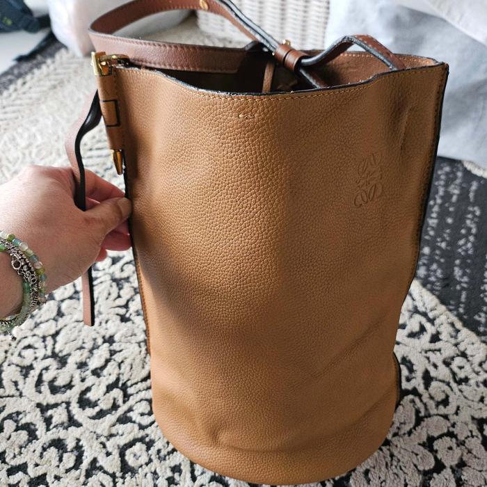 Prelove Loewe Leather Gate Bucket Bag