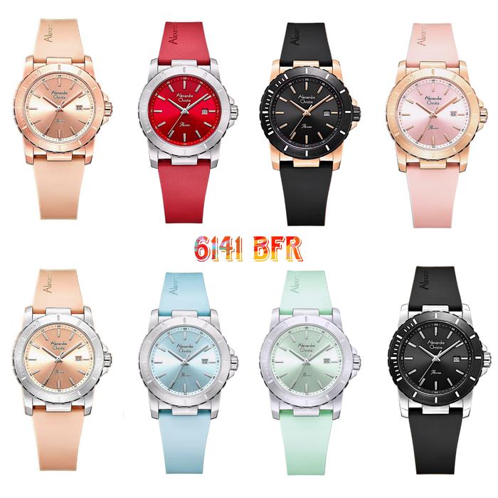 Jam Tangan Wanita AC614I AC 6141 Original Garansi Resmi Rubber Series
