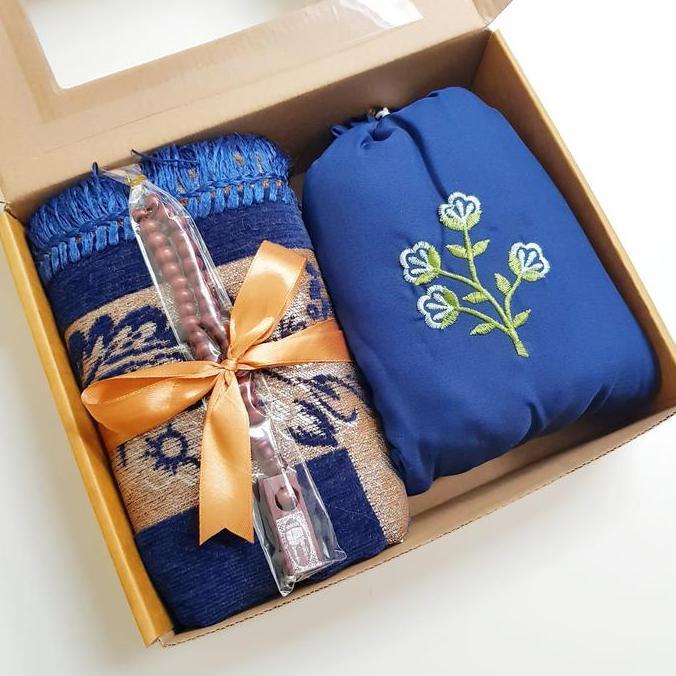 [BARMU] PAKET MUKENA DAN SAJADAH TURKI PACKING BOX KADO GURU HADIAH ULANG TAHUN WEDDING HAMPERS KADO