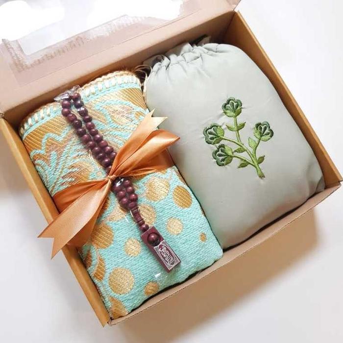 [BARMU] PAKET MUKENA DAN SAJADAH TURKI PACKING BOX KADO GURU HADIAH ULANG TAHUN WEDDING HAMPERS