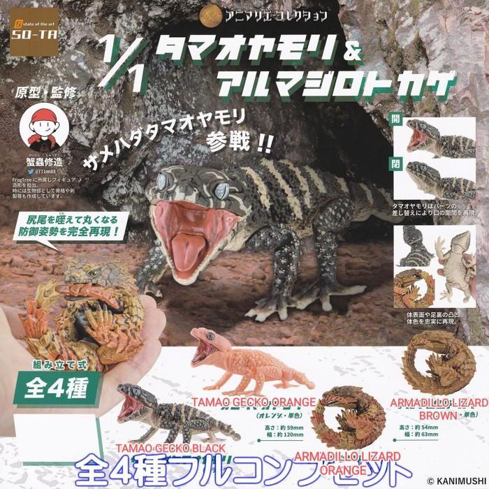 SOTA tamao gecko & armadillo lizard gachapon (assembled type)