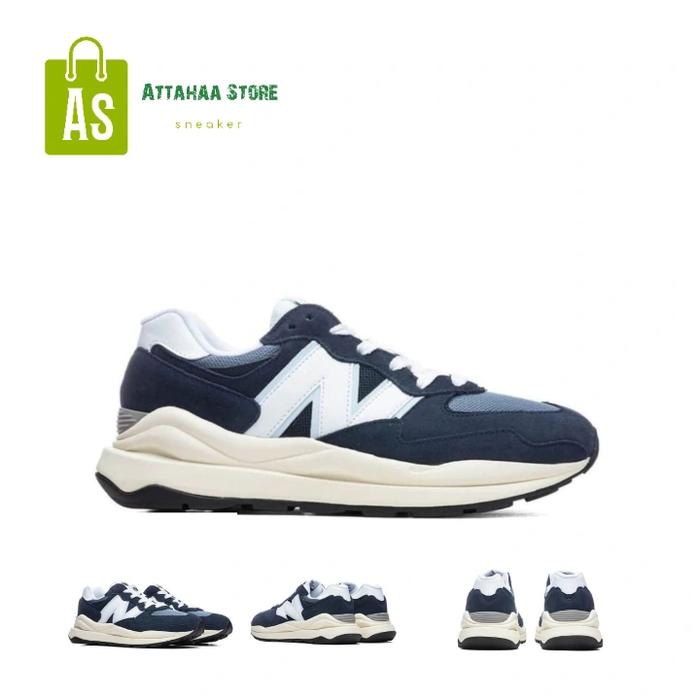New Balance 5740 Navy Classic On true white Navy