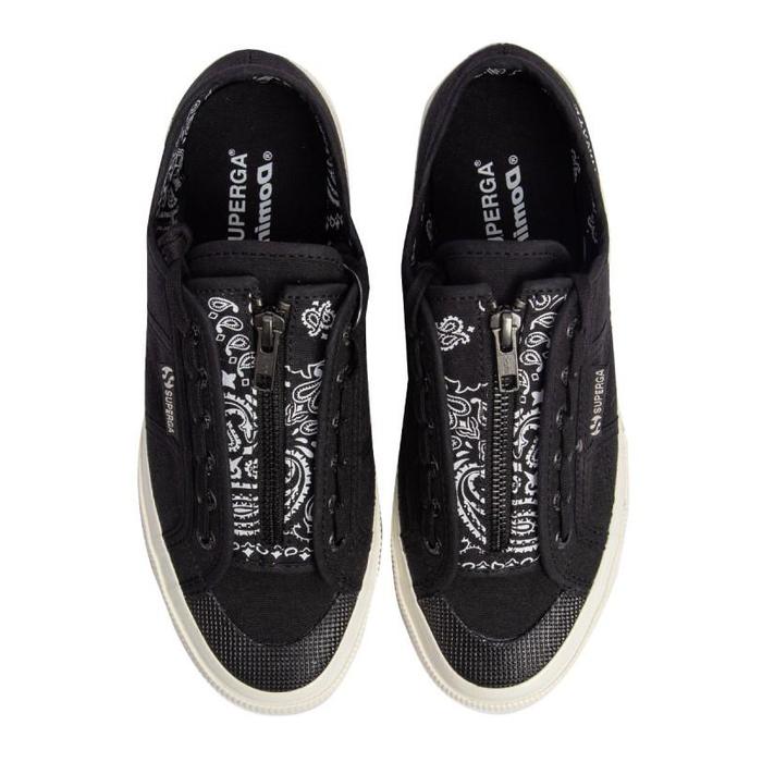 SUPERGA X DOMINATE 2691 TONGUE ZIP BLACK